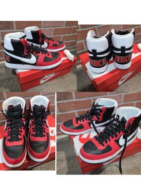 NIKE TERMINATOR HIGH Shoes Size 11 Men's Red Black White WORN 2 times!